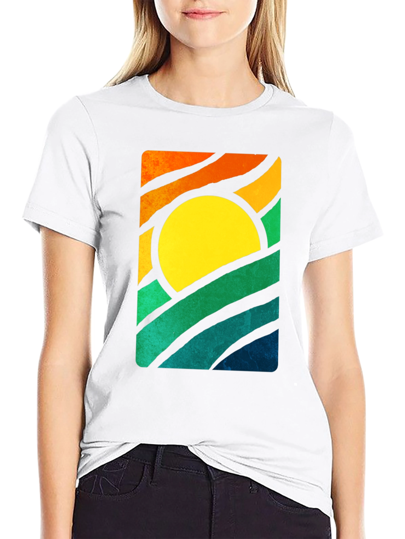 Retro Sunset Graphic T-Shirt - Stylish Mens Tee