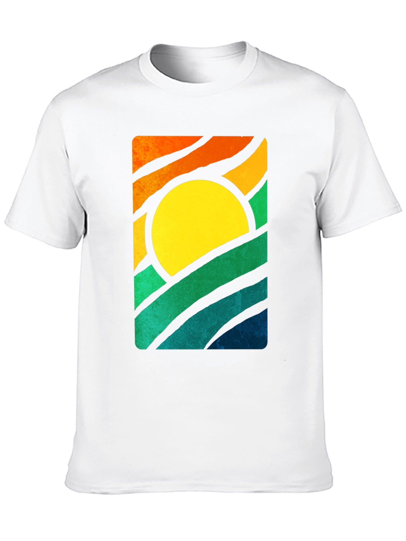 Retro Sunset Graphic T-Shirt - Stylish Mens Tee