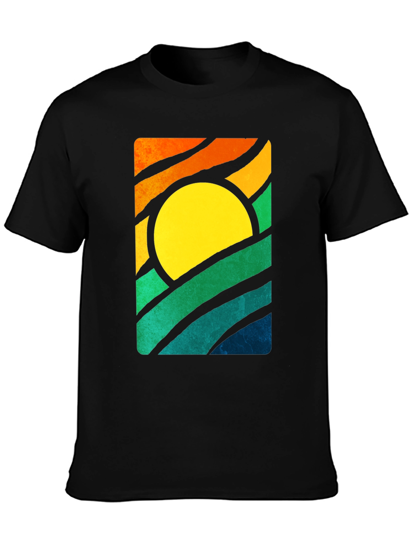 Retro Sunset Graphic T-Shirt - Stylish Mens Tee