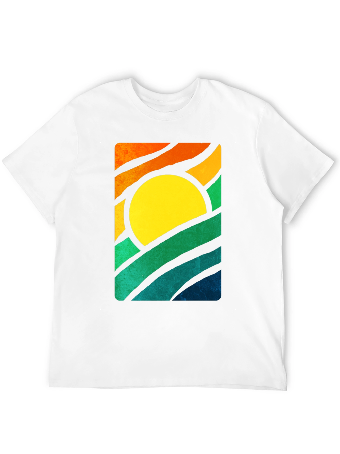 Retro Sunset Graphic T-Shirt - Stylish Mens Tee
