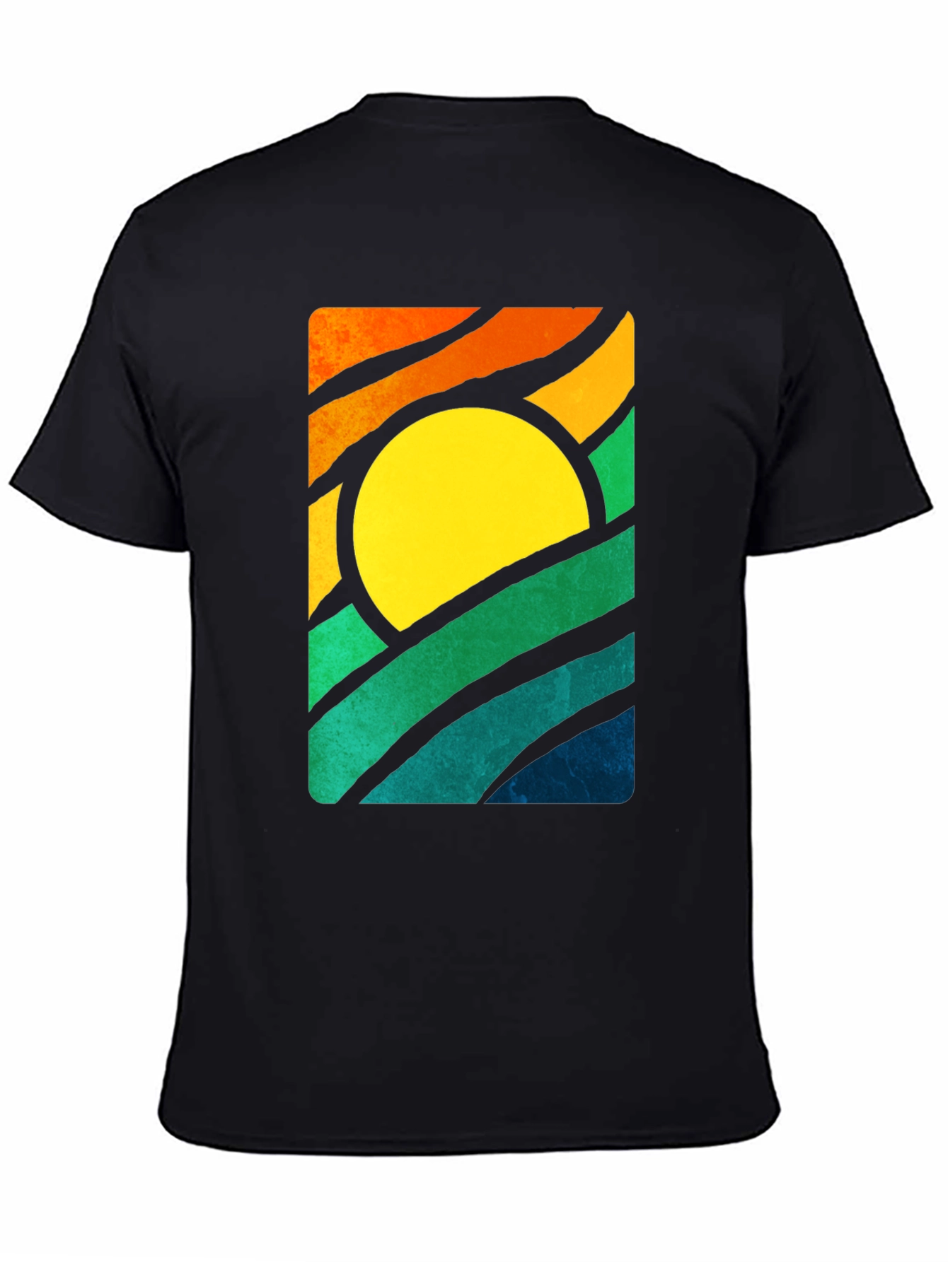 Retro Sunset Graphic T-Shirt - Stylish Mens Tee