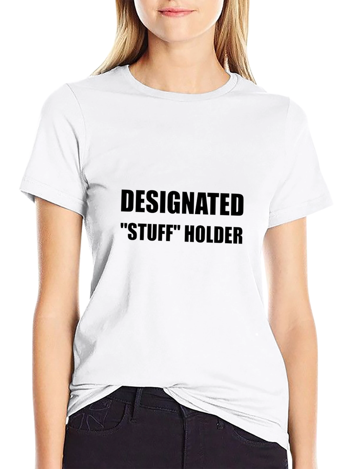 Designated Stuff Holder Funny Black T-Shirt