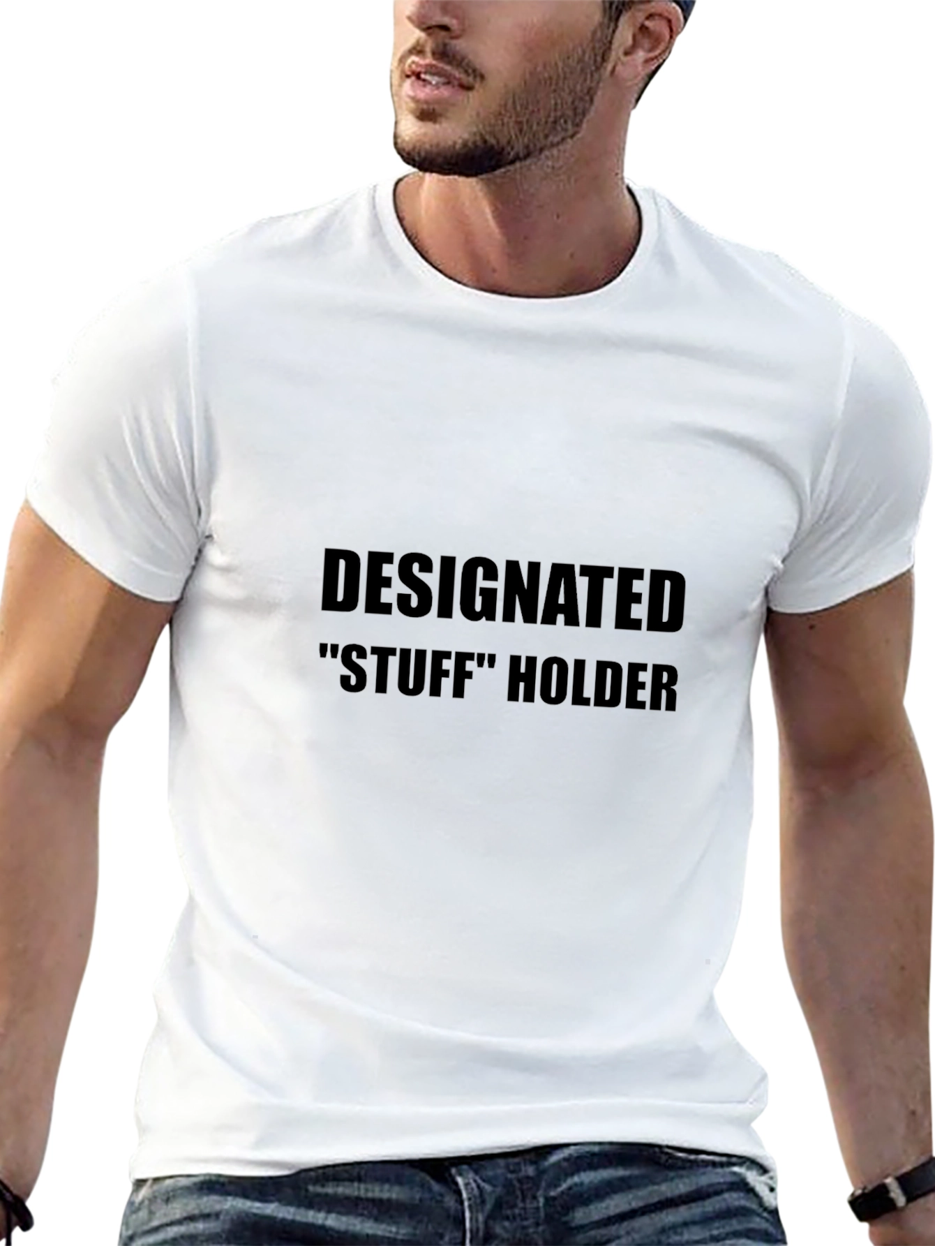 Designated Stuff Holder Funny Black T-Shirt