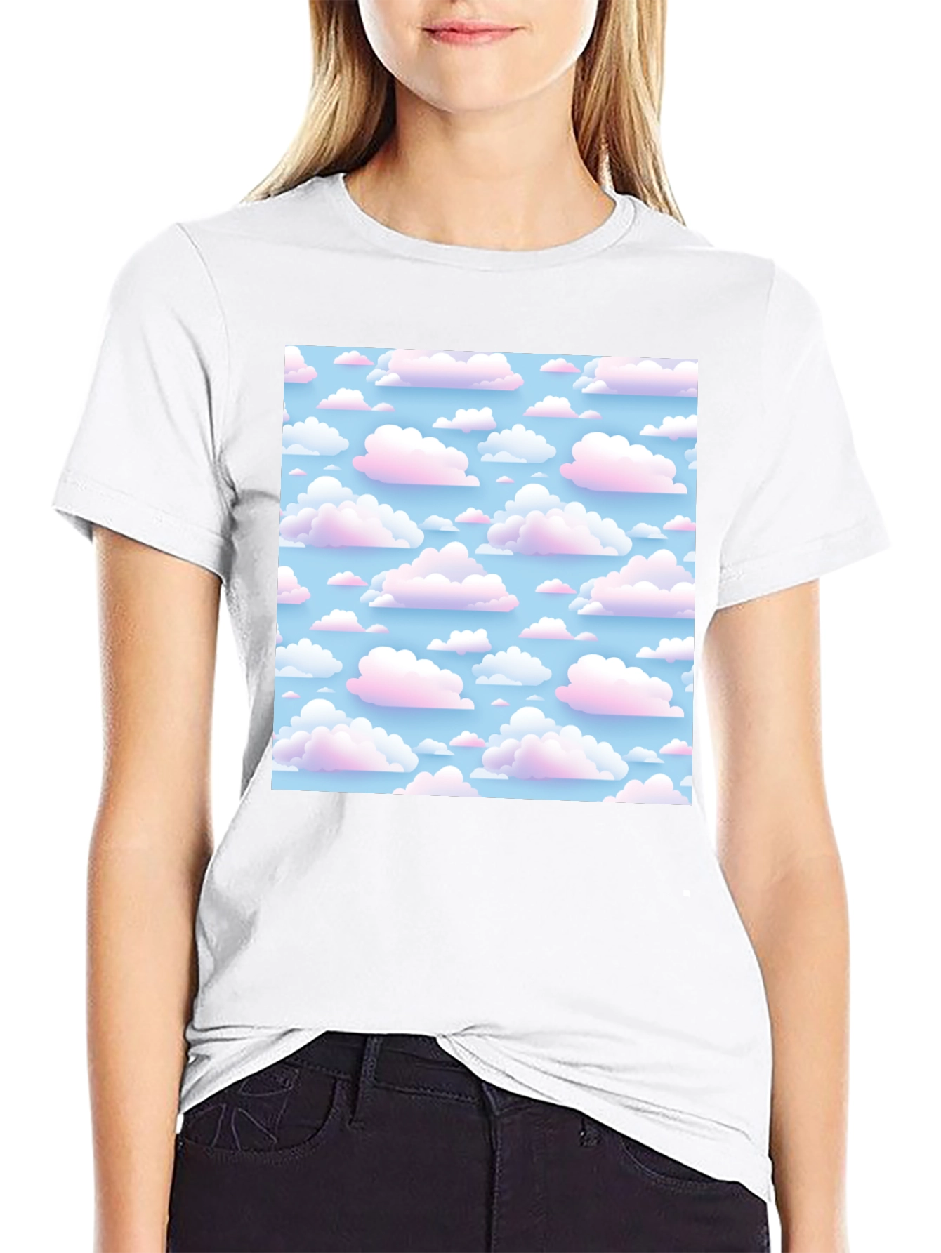 Cloud Print Tee - Dreamy Comfort