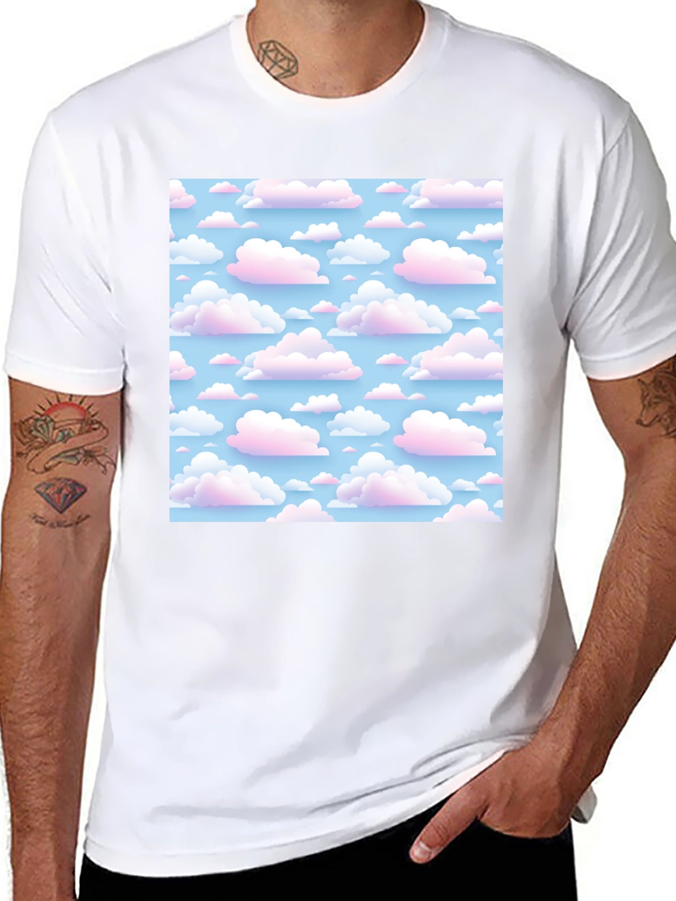Cloud Print Tee - Dreamy Comfort
