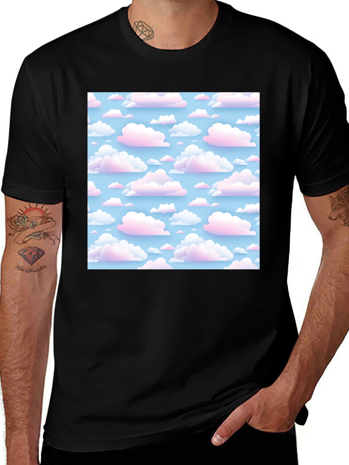 Cloud Print Tee - Dreamy Comfort