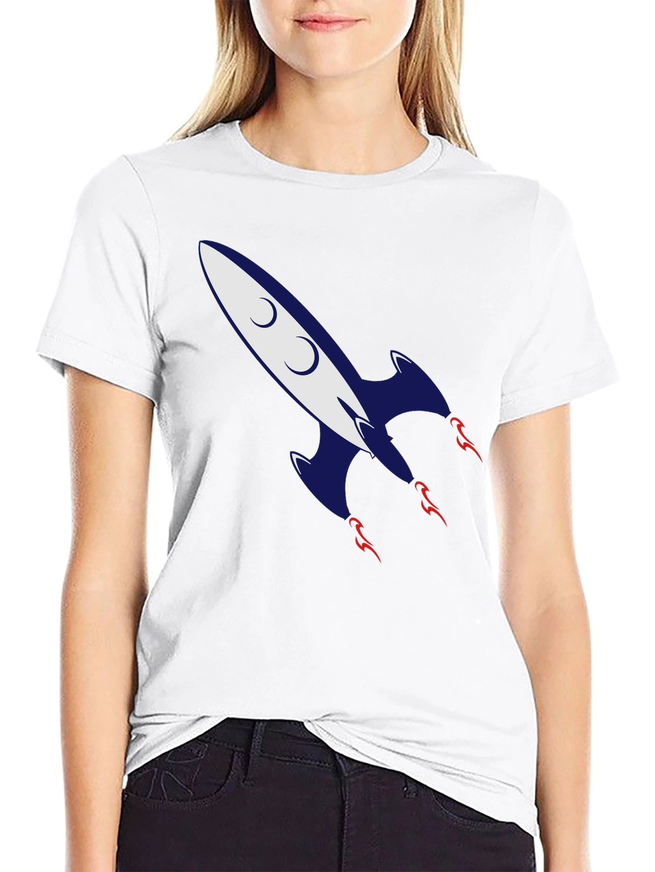 Retro Rocket Graphic Tee - Classic Cool