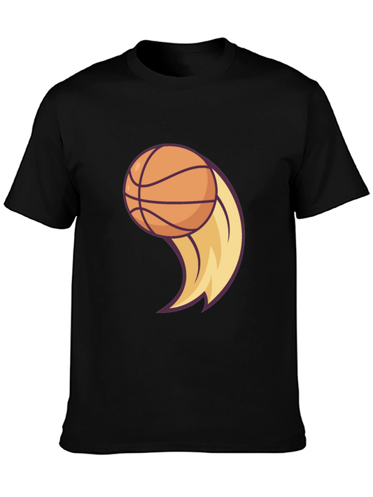 Basketball Flame Graphic Tee - Cool Sportswear