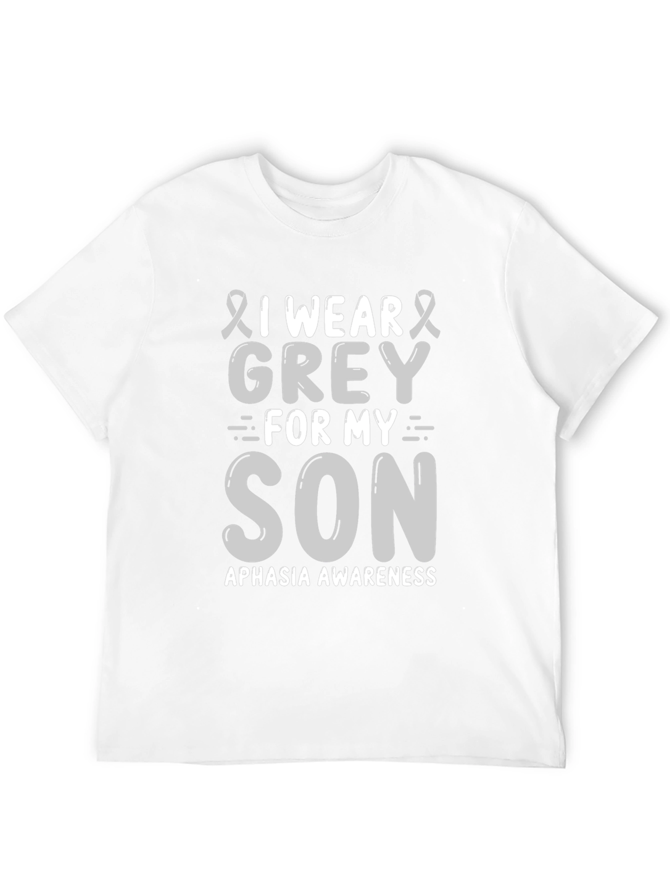 Aphasia Awareness T-Shirt - Grey Ribbon