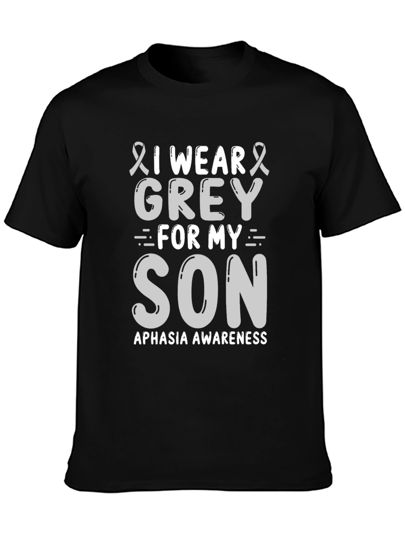 Aphasia Awareness T-Shirt - Grey Ribbon