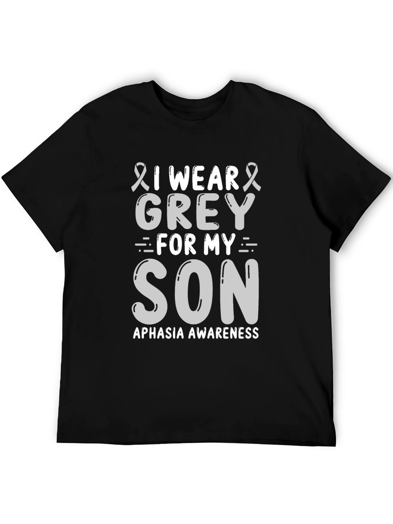 Aphasia Awareness T-Shirt - Grey Ribbon