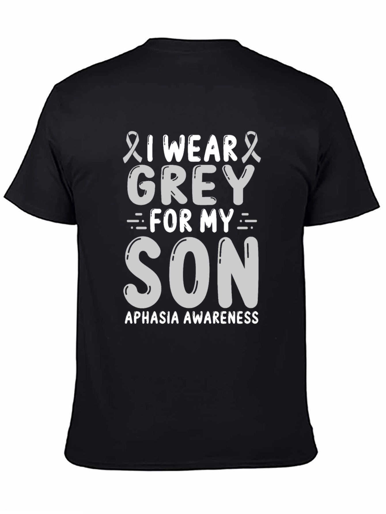 Aphasia Awareness T-Shirt - Grey Ribbon