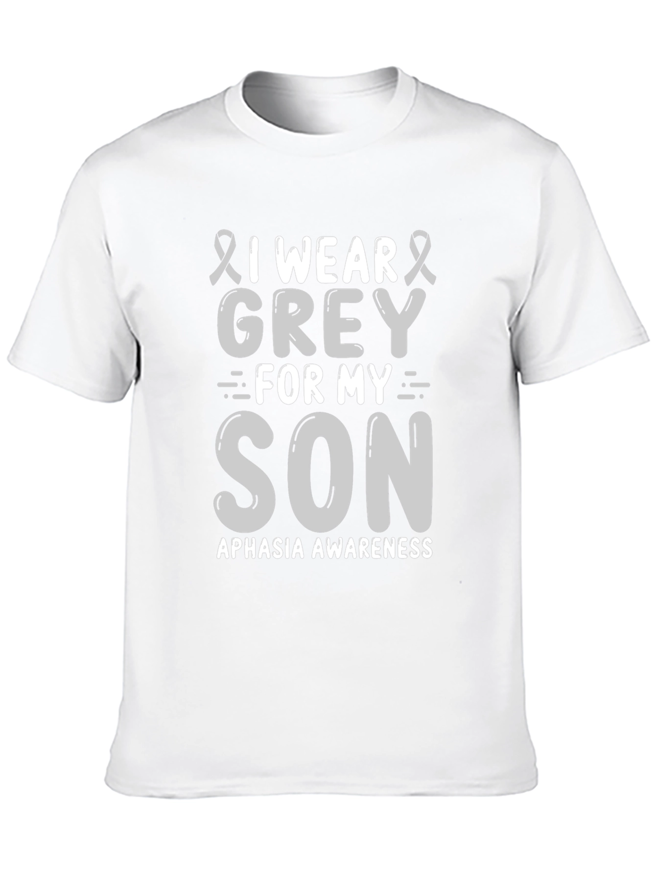 Aphasia Awareness T-Shirt - Grey Ribbon