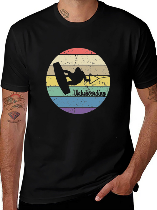 Retro Wakeboarding Graphic T-Shirt - Vintage Style