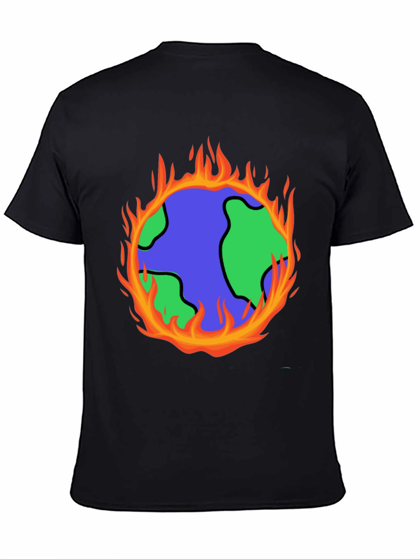 Global Warming T-Shirt - Earth on Fire Graphic Tee
