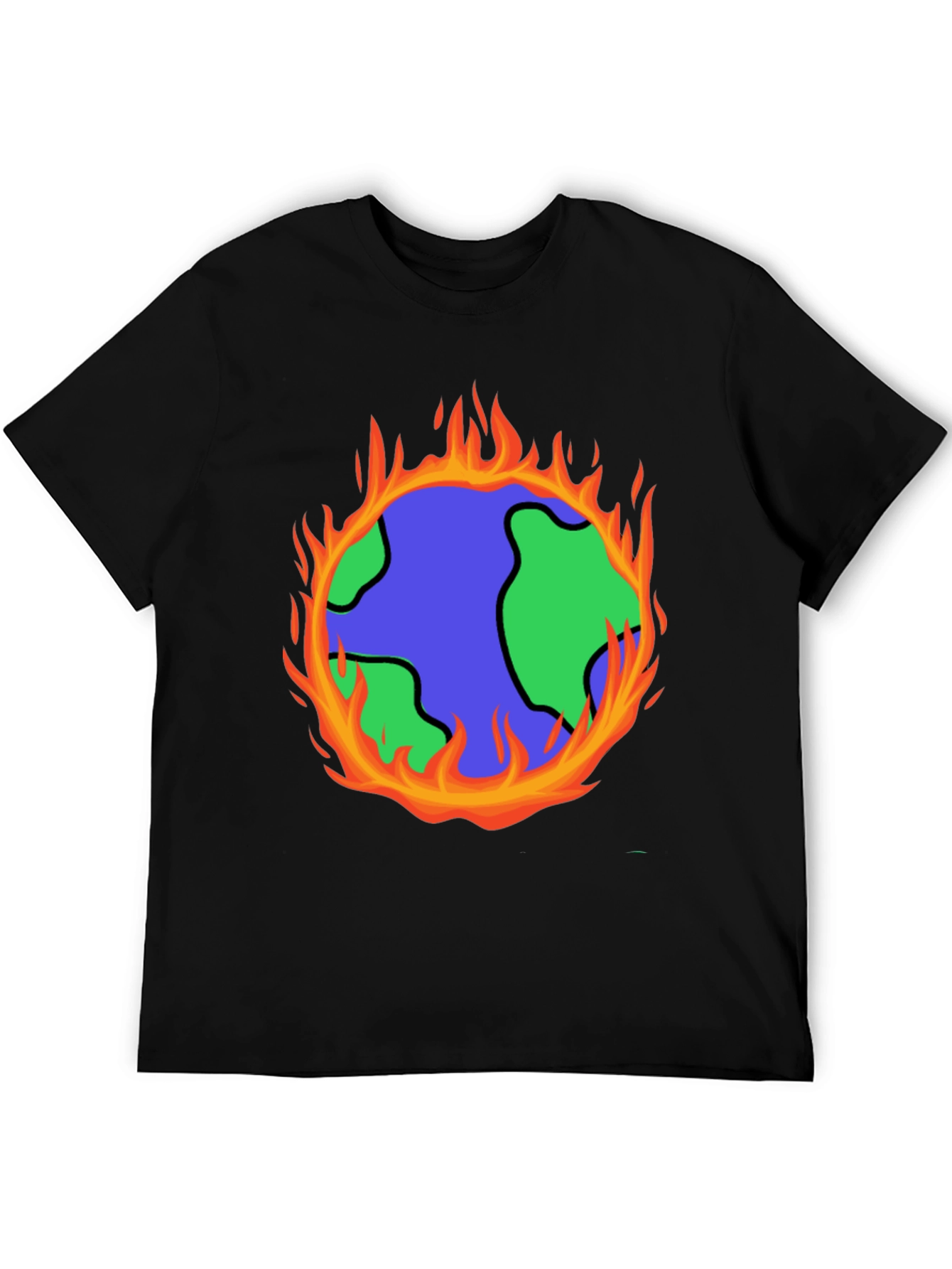 Global Warming T-Shirt - Earth on Fire Graphic Tee