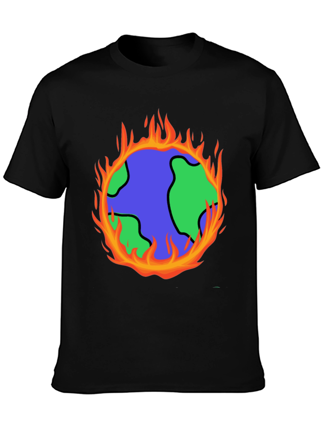Global Warming T-Shirt - Earth on Fire Graphic Tee
