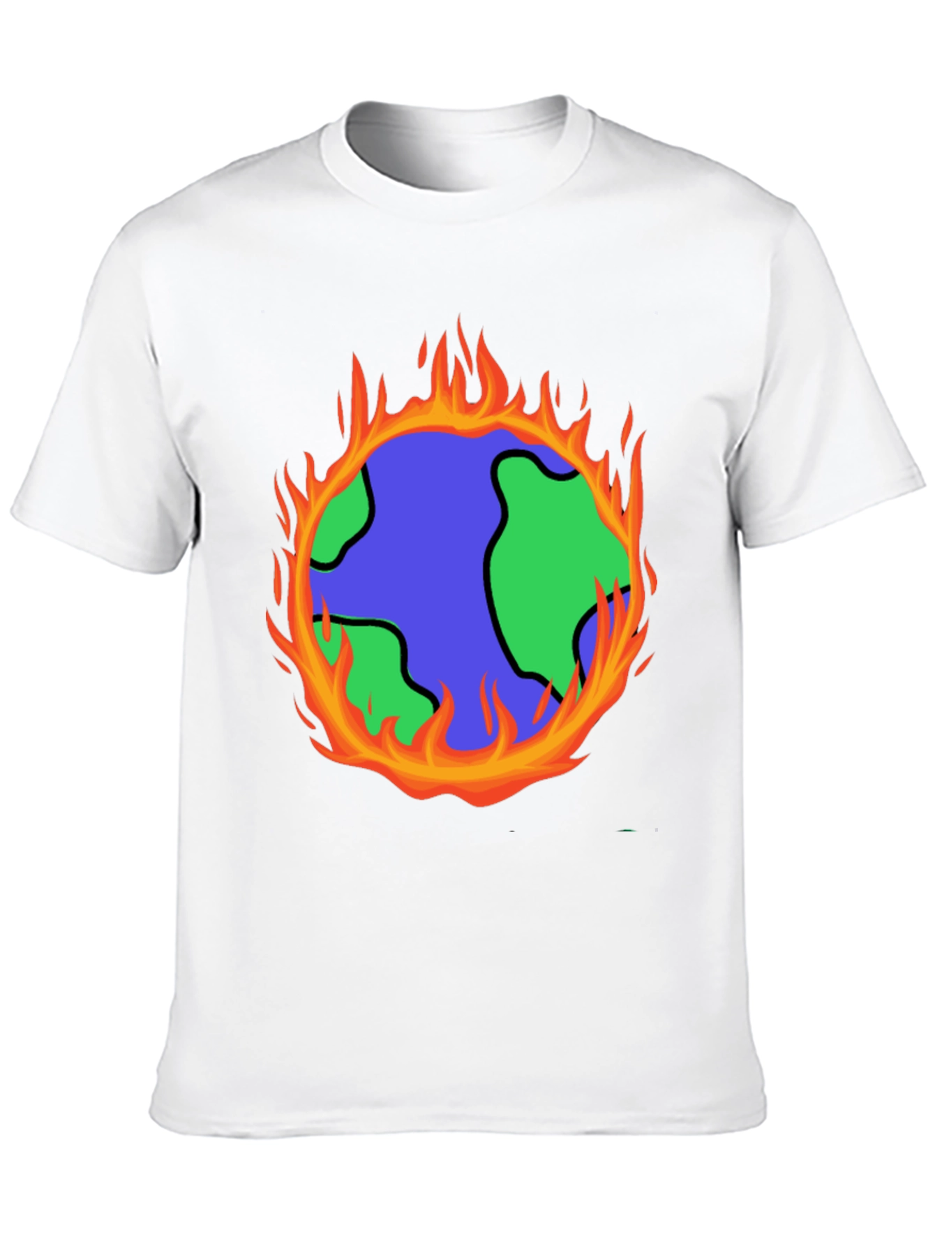 Global Warming T-Shirt - Earth on Fire Graphic Tee