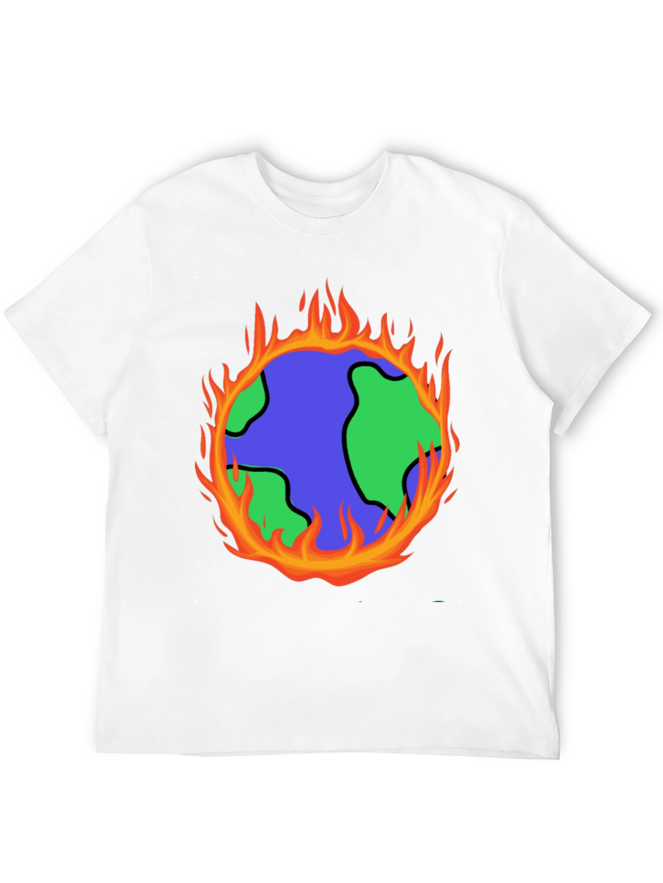 Global Warming T-Shirt - Earth on Fire Graphic Tee