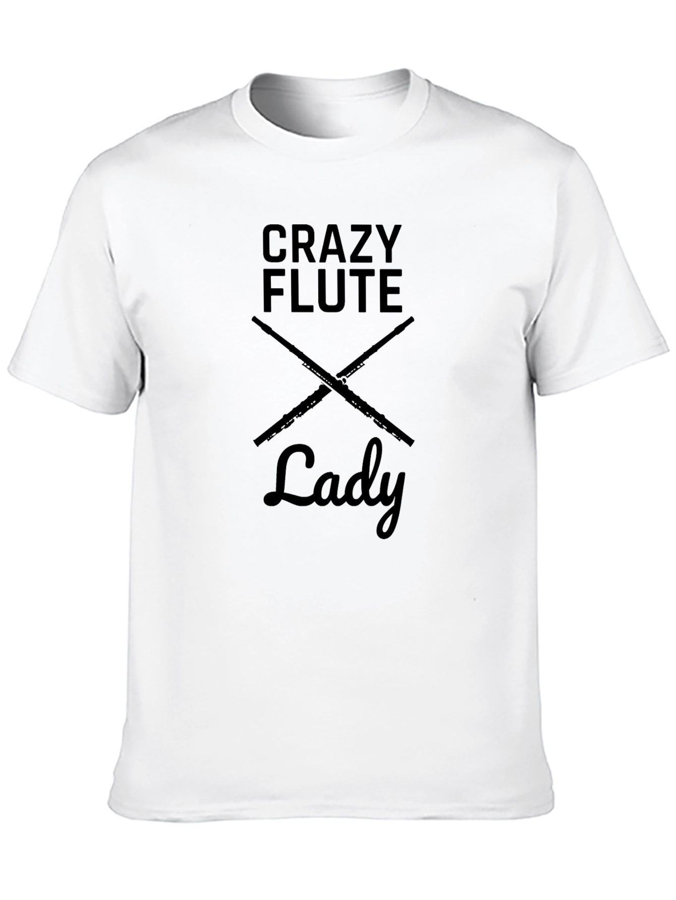 Crazy Flute Lady T-Shirt - Musician Tee