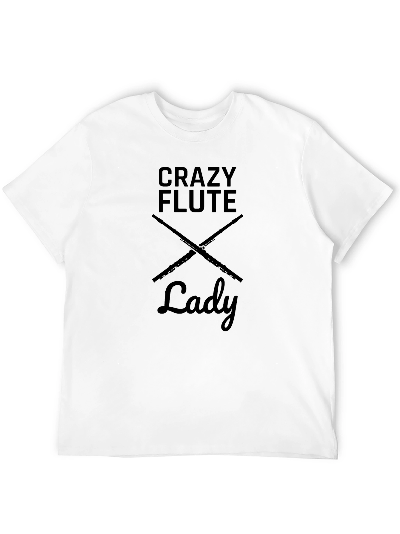 Crazy Flute Lady T-Shirt - Musician Tee