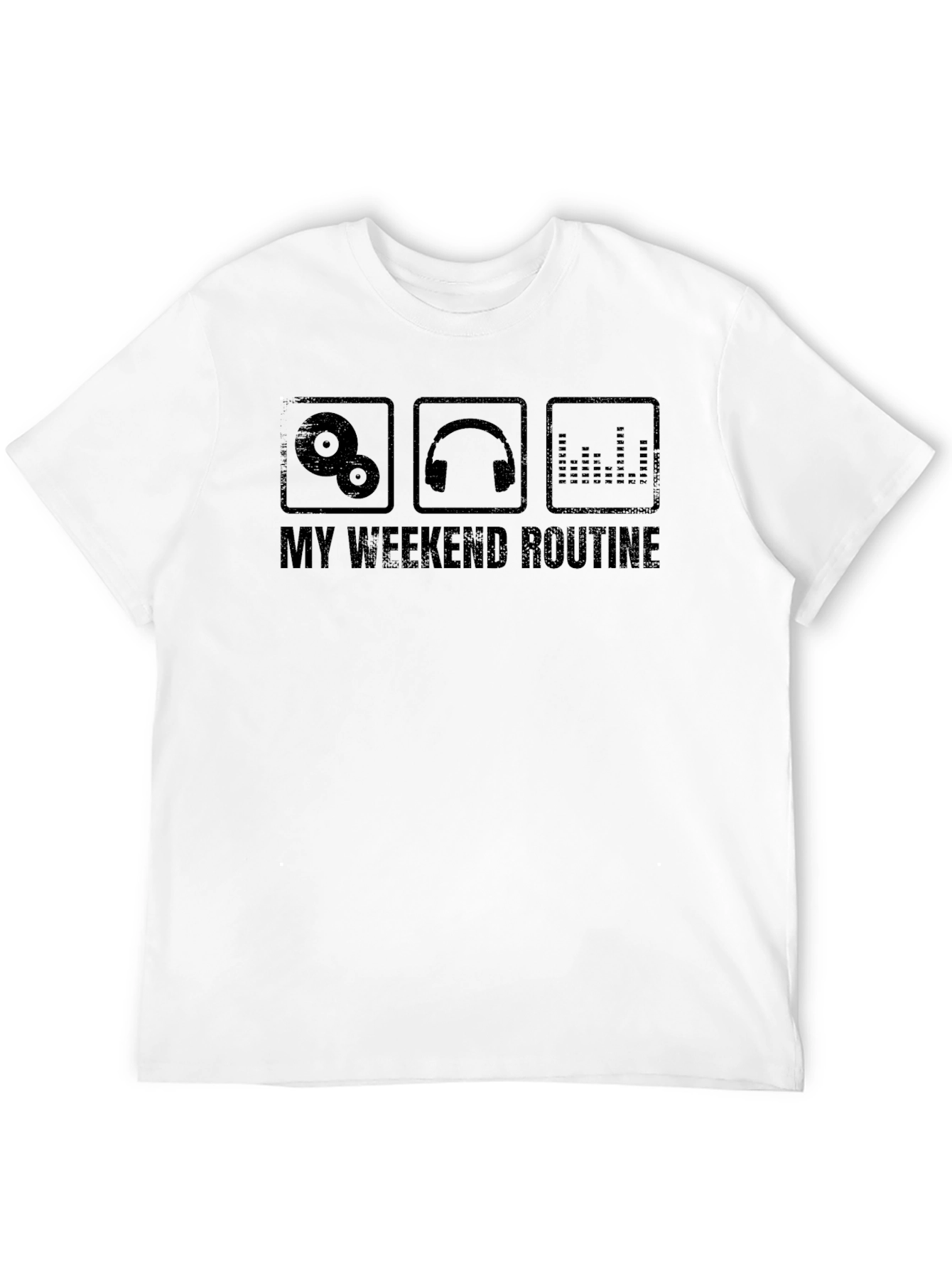 My Weekend Routine Graphic Tee - Music Lover T-Shirt