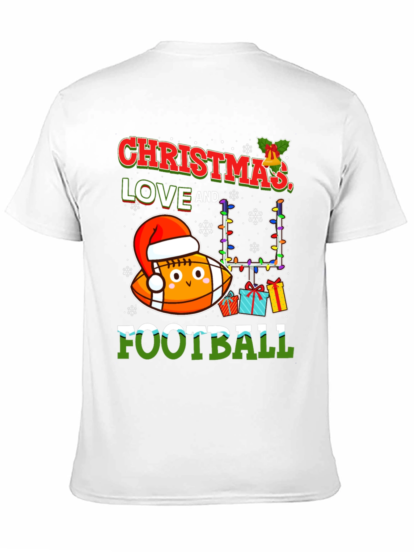 Christmas Love & Football Graphic Tee
