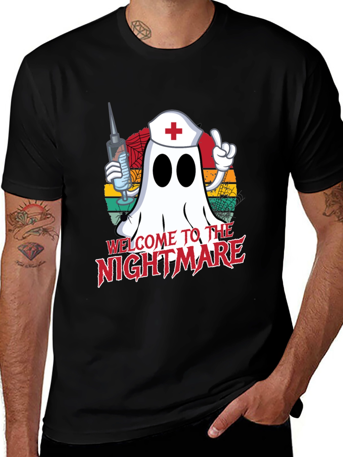 Ghost Nurse Halloween T-Shirt - Welcome to the Nightmare