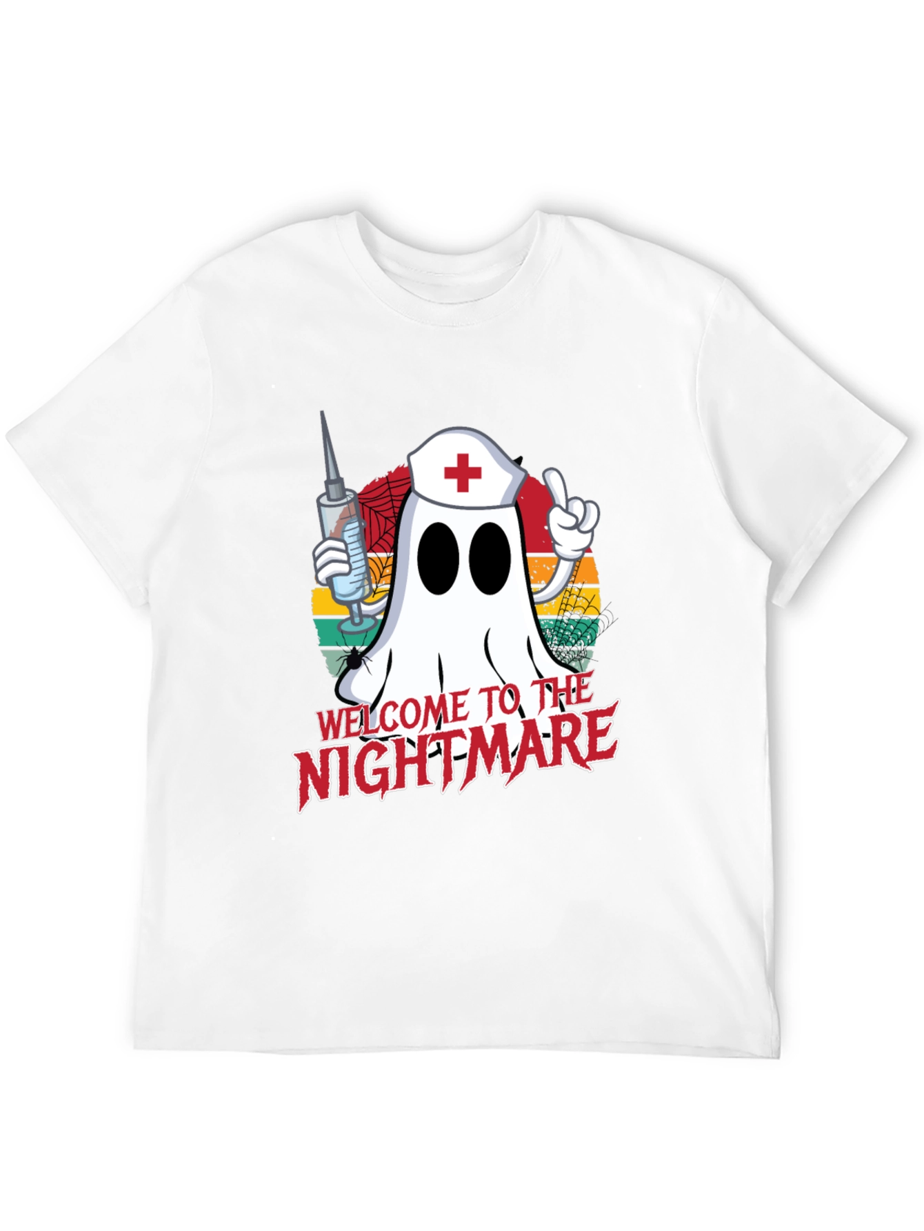 Ghost Nurse Halloween T-Shirt - Welcome to the Nightmare