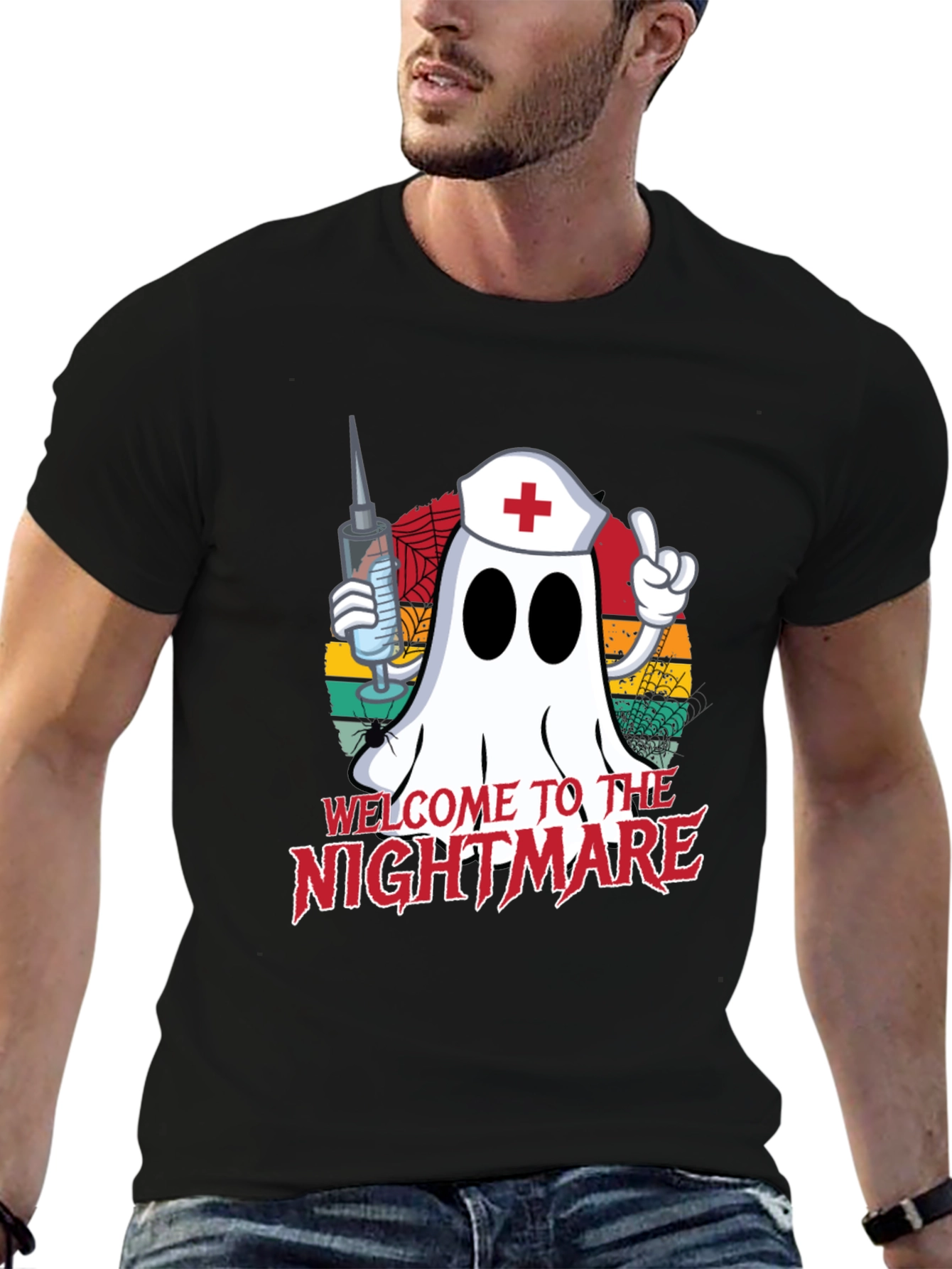 Ghost Nurse Halloween T-Shirt - Welcome to the Nightmare