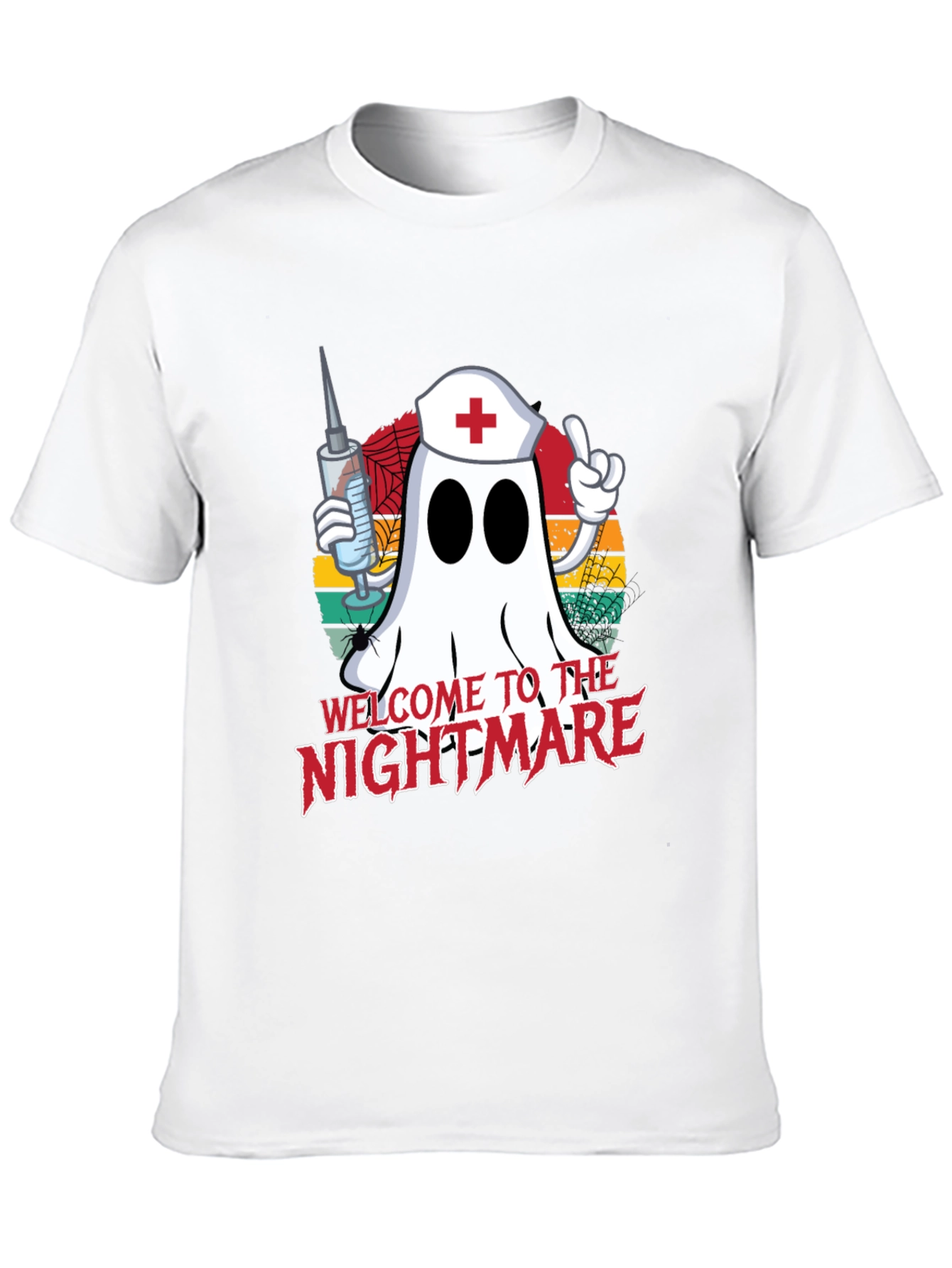 Ghost Nurse Halloween T-Shirt - Welcome to the Nightmare