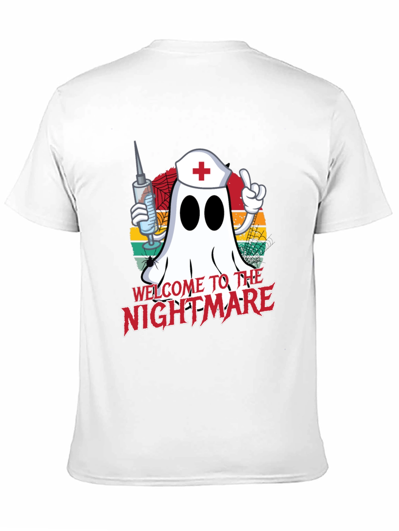 Ghost Nurse Halloween T-Shirt - Welcome to the Nightmare