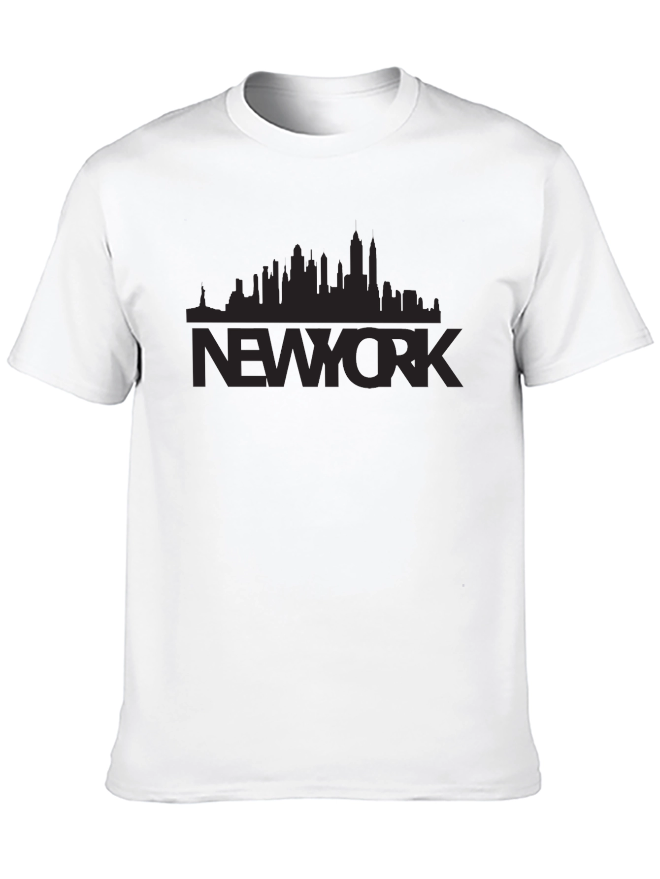 New York Skyline Graphic T-Shirt - Black