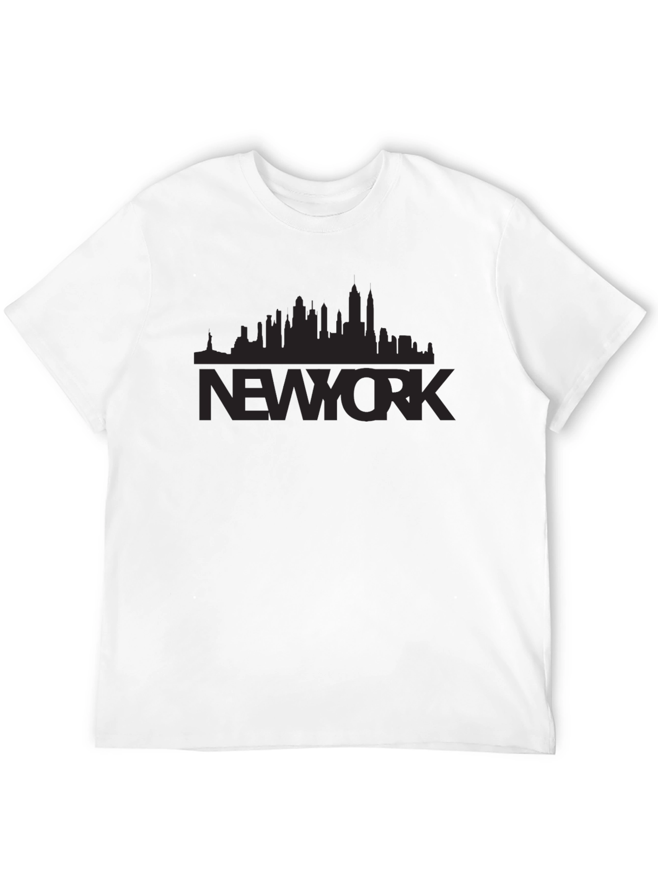 New York Skyline Graphic T-Shirt - Black