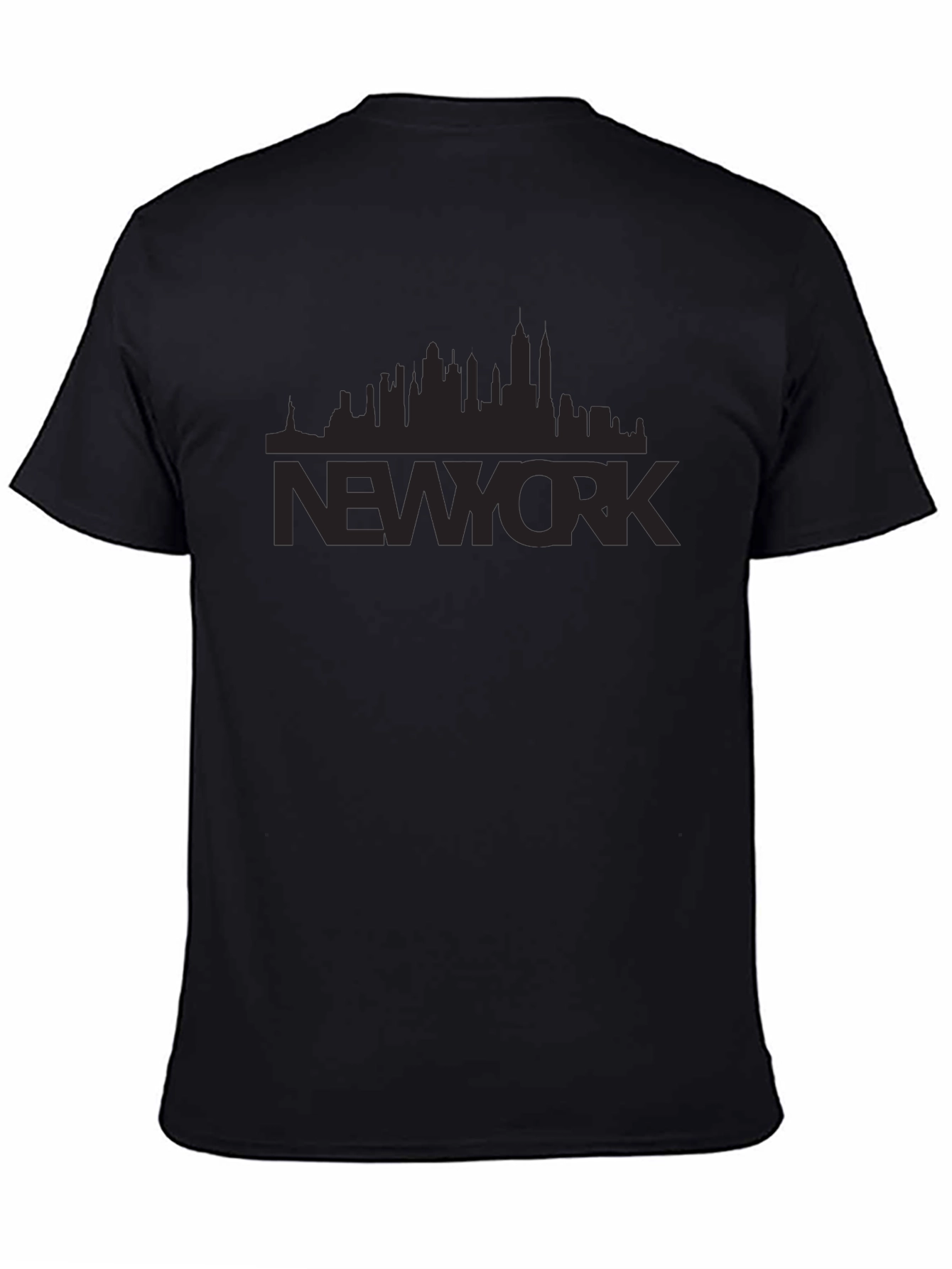 New York Skyline Graphic T-Shirt - Black