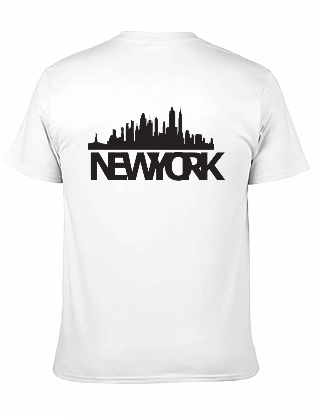 New York Skyline Graphic T-Shirt - Black