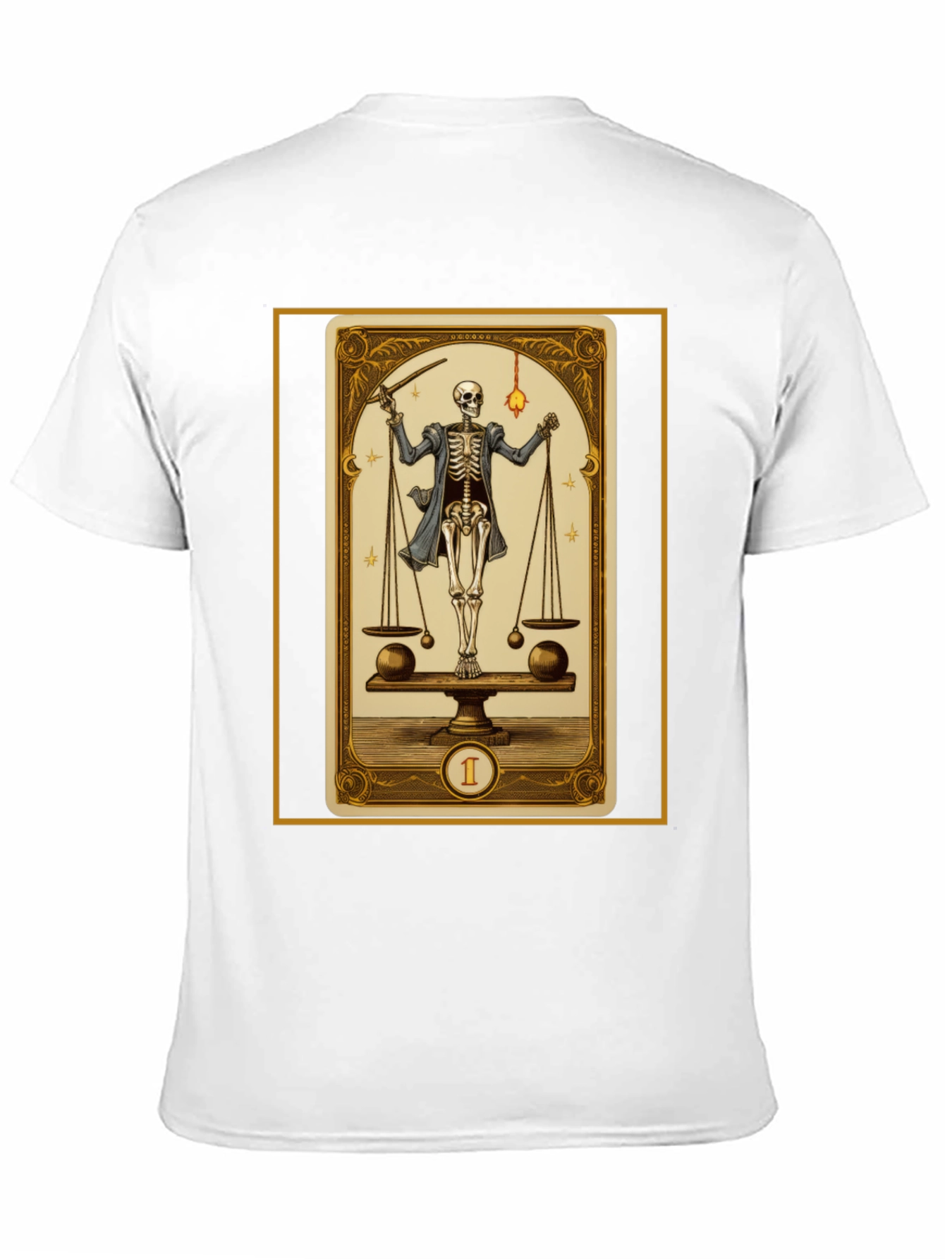 Skeleton Tarot Card Graphic T-Shirt