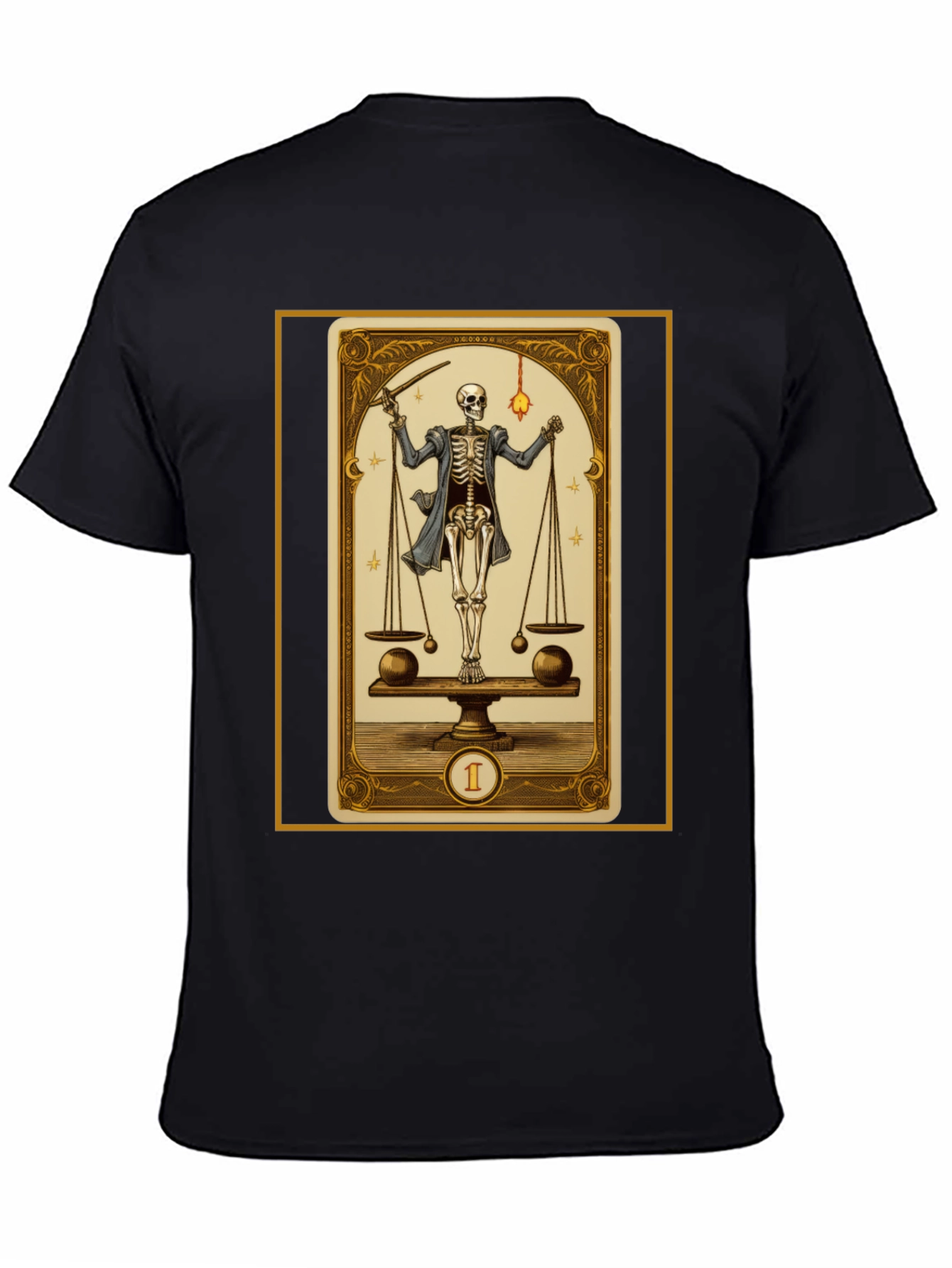 Skeleton Tarot Card Graphic T-Shirt