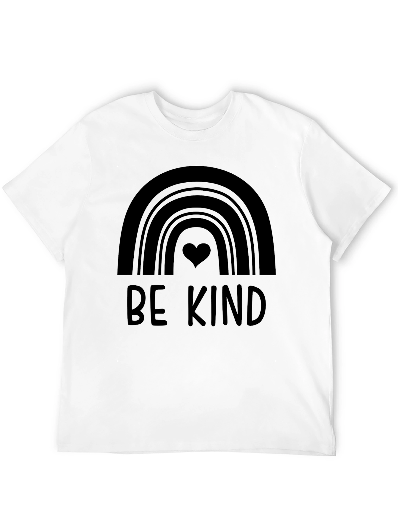 Be Kind Rainbow Graphic Tee - Black