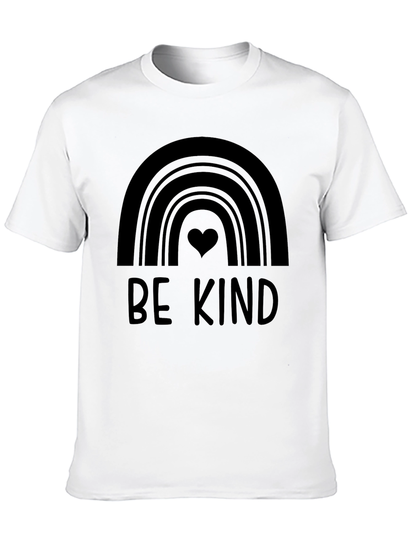 Be Kind Rainbow Graphic Tee - Black