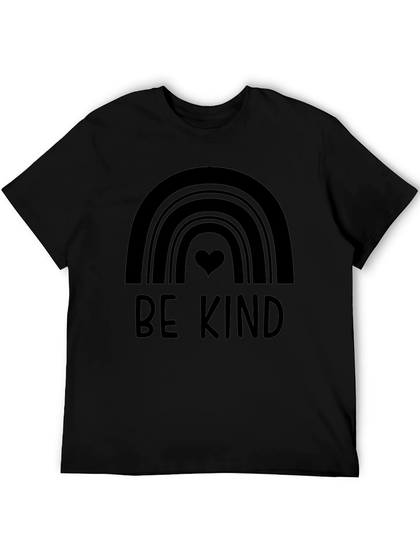 Be Kind Rainbow Graphic Tee - Black