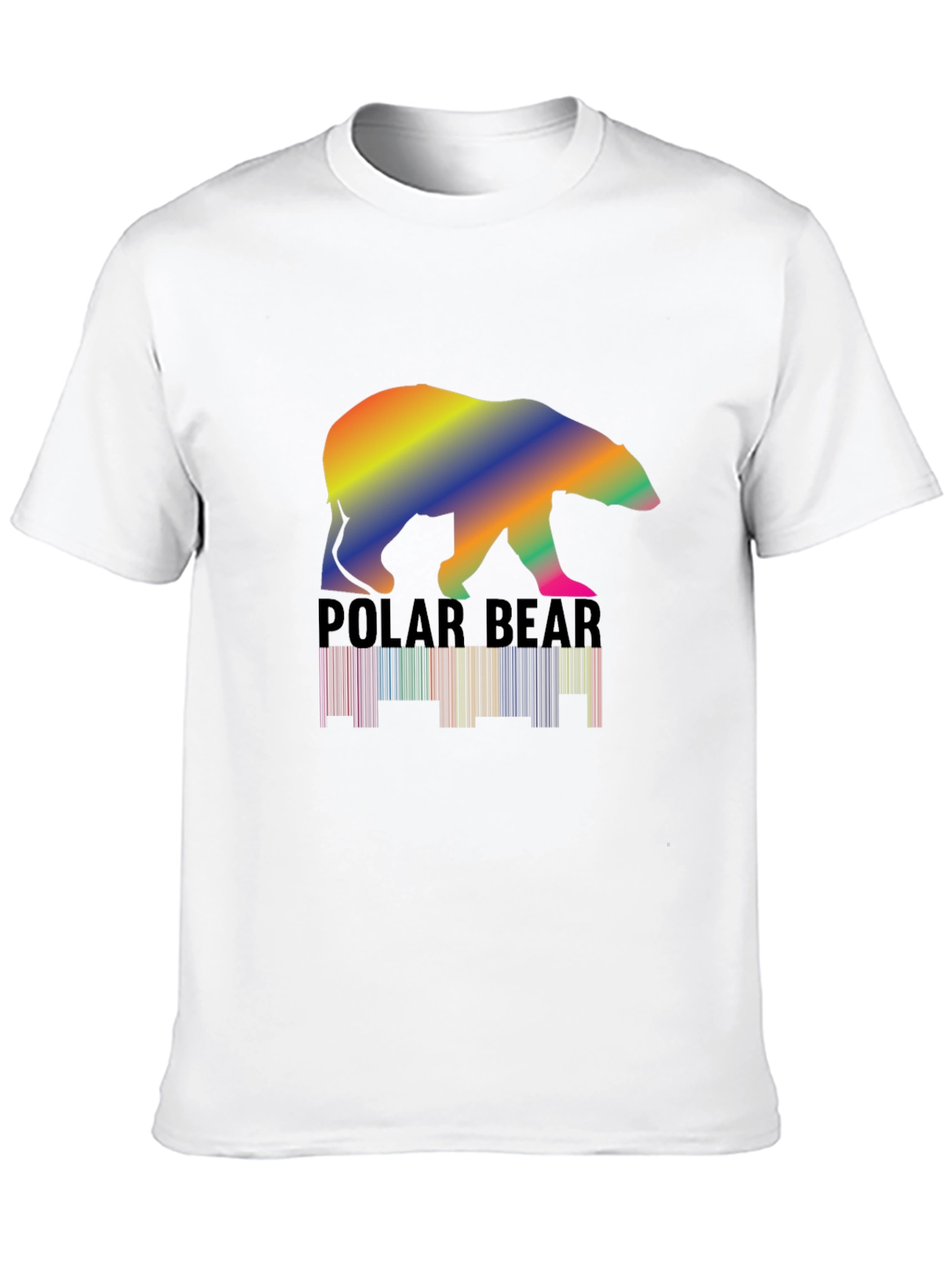 Rainbow Polar Bear Graphic T-Shirt