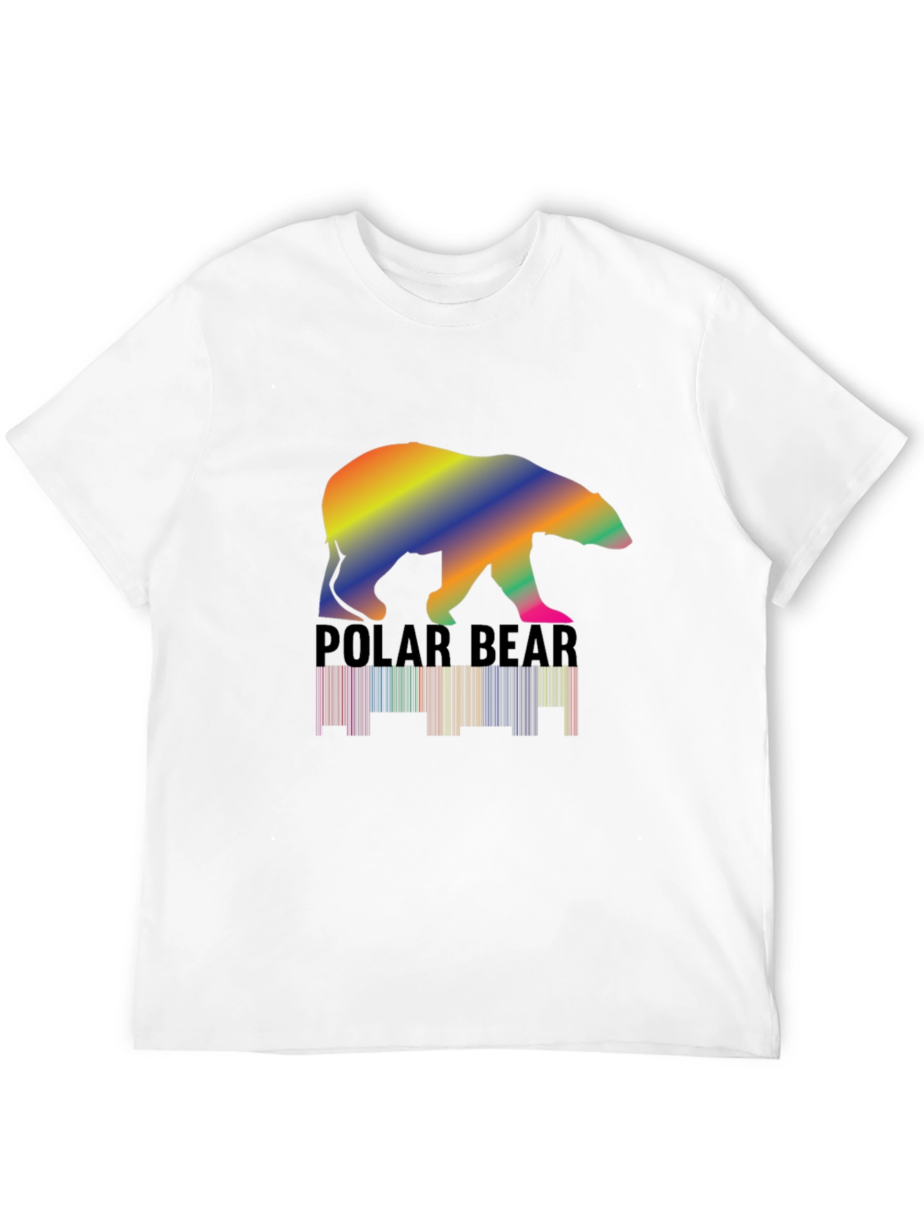 Rainbow Polar Bear Graphic T-Shirt