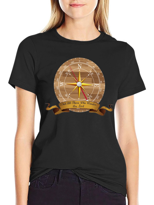Compass Wanderer Tee - Not All Who Wander Are Lost T-Shirt