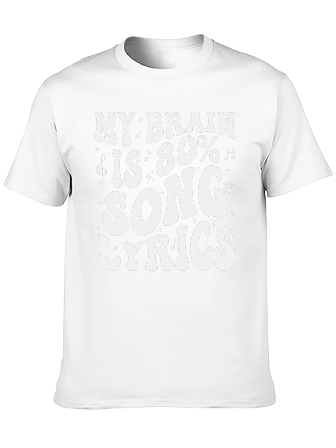 My Brain is 80% Song Lyrics T-Shirt