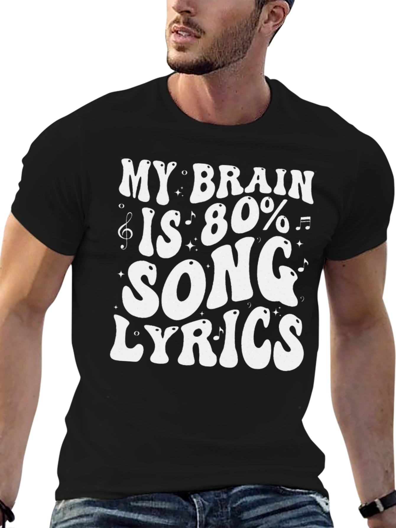 My Brain is 80% Song Lyrics T-Shirt