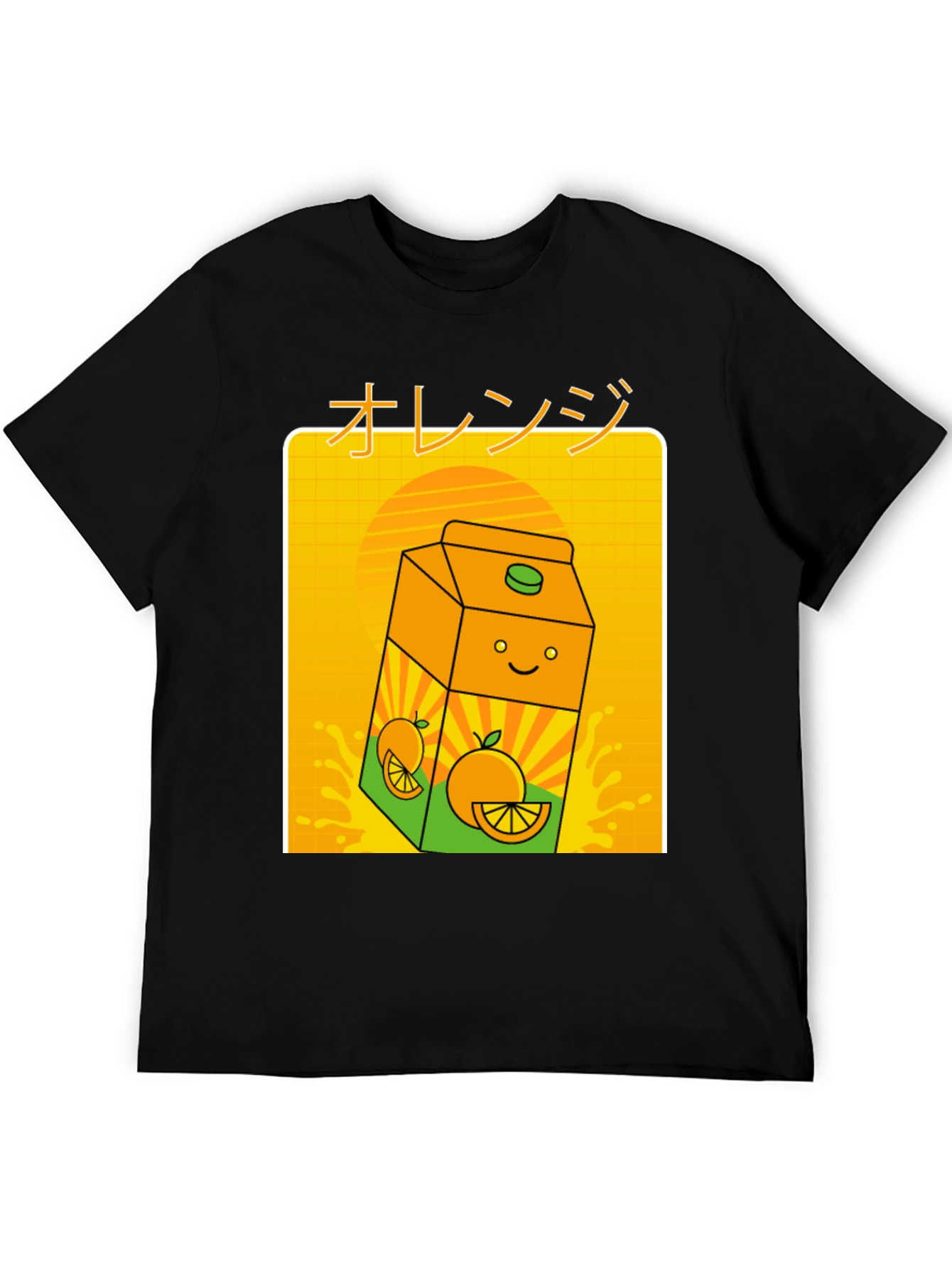 Orange Juice Cartoon T-Shirt - Kawaii Aesthetic Tee