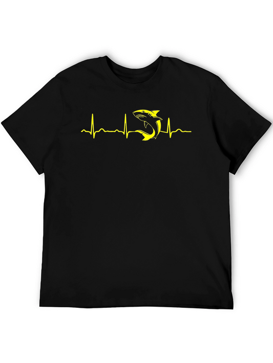 Shark Heartbeat T-Shirt - Cool Graphic Tee