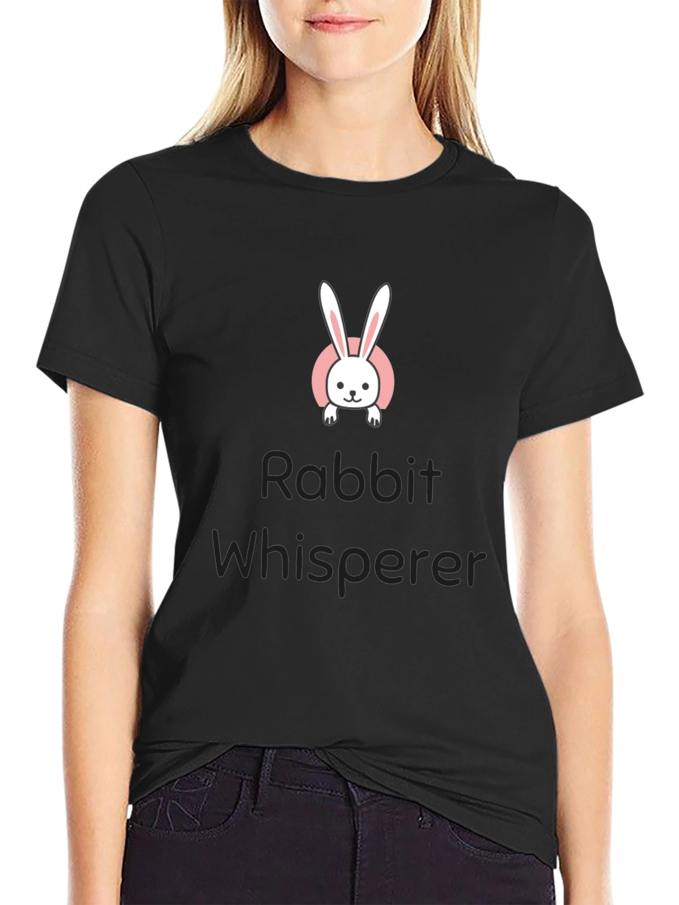 Rabbit Whisperer Black T-Shirt