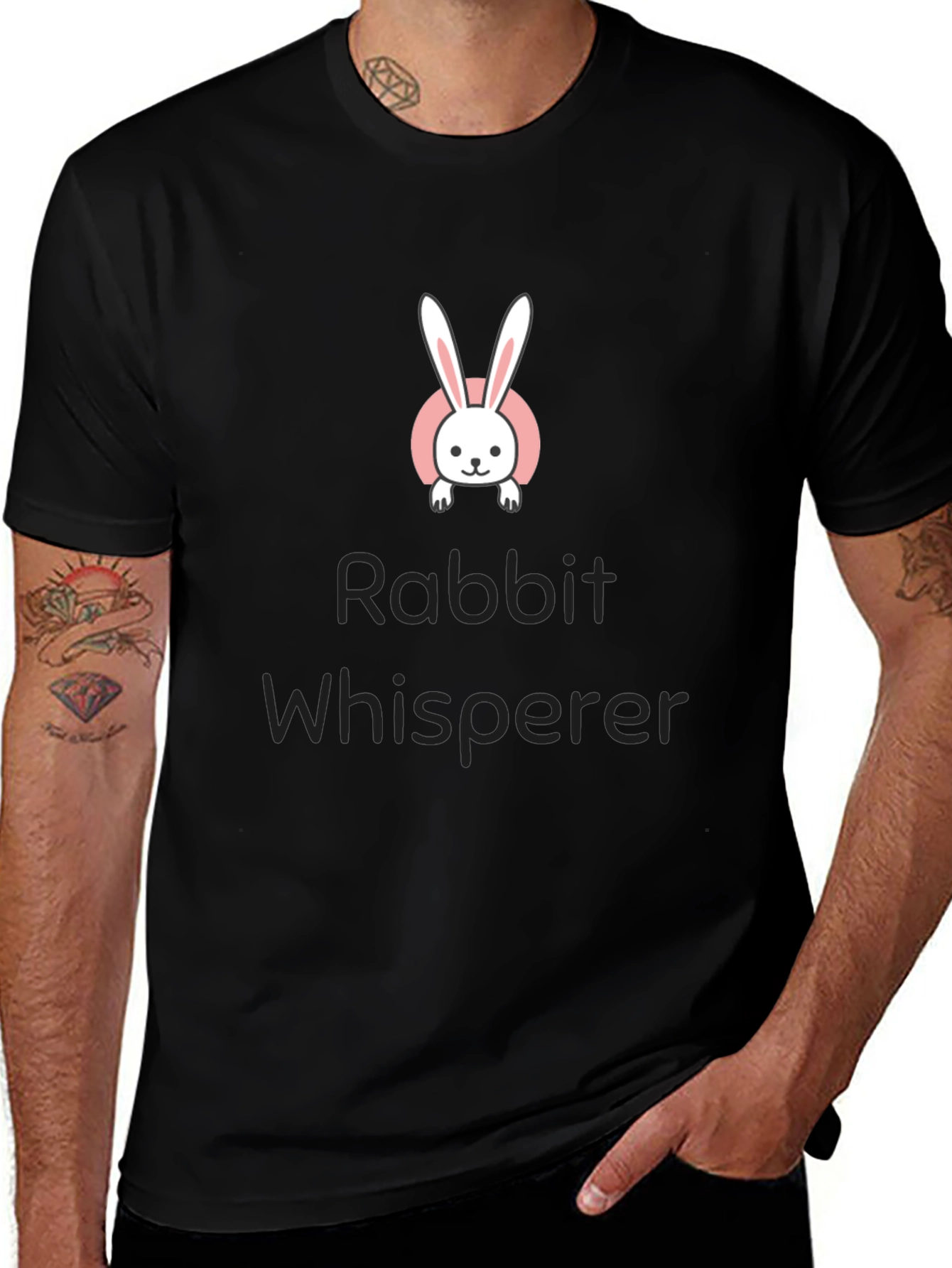 Rabbit Whisperer Black T-Shirt